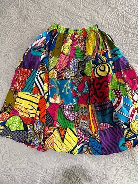 Grass Fields Bright Blockwork Skirt